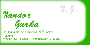 nandor gurka business card